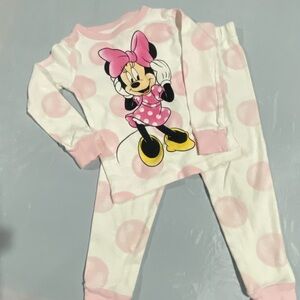 Disney Minnie Mouse Pink Polka Dot Pajamas